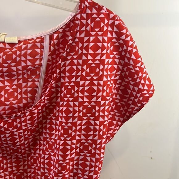 ROXY Red & Pale Pink Open Back Dress - Size Small - Picture 4 of 14